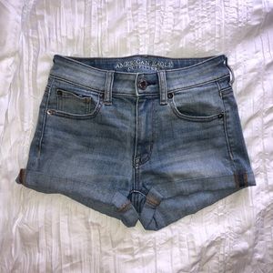 American Eagle denim high waisted shorts